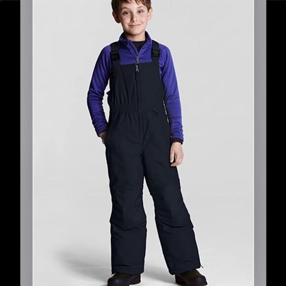 Lands’ End The Squall Grow-A-Longs Navy Blue Snow Bib Size 8 - Picture 1 of 13